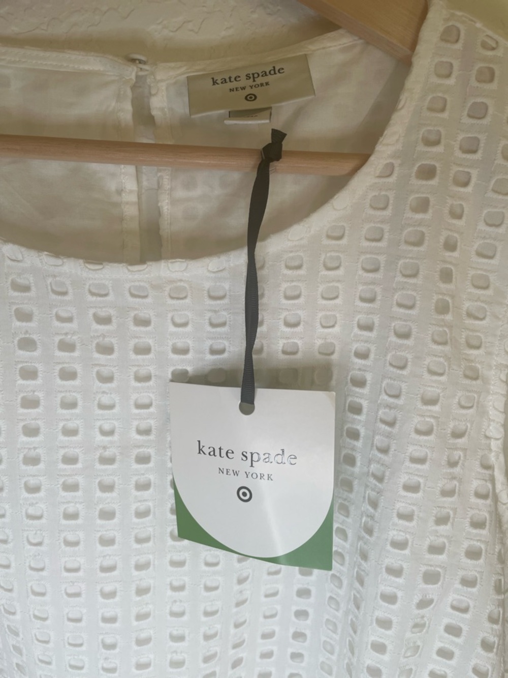 KATE SPADE ♠️ White Eyelet Shift Dress